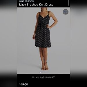 nine britton Black Floral Slip Dress